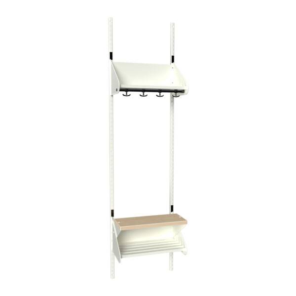 BST garderobe startsektion model H med 2 pladser 500mm hvid