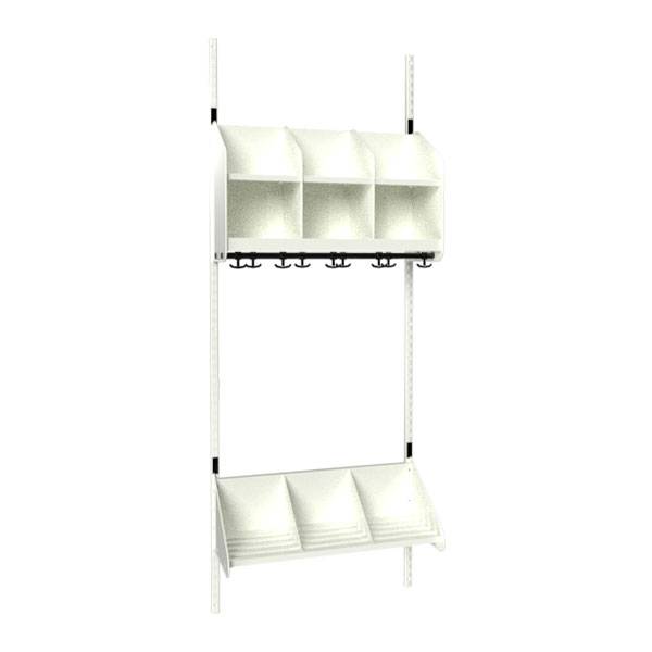 BST garderobe startsektion model A med 3 pladser 750mm hvid