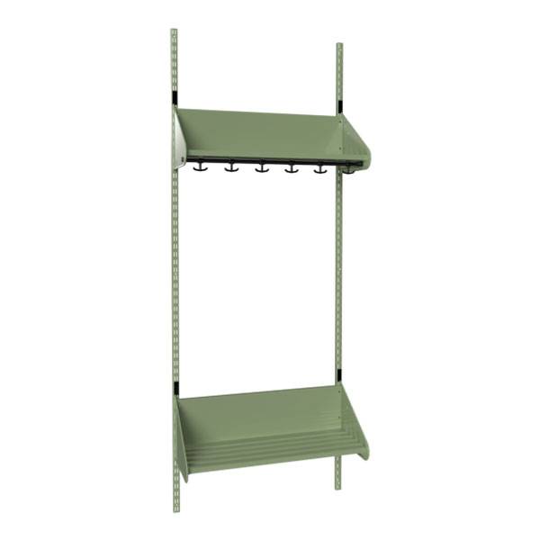 BST garderobe startsektion model F med 3 pladser 750mm grøn