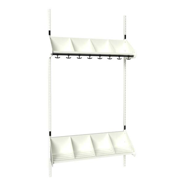 BST garderobe startsektion model E med 4 pladser 1000mm hvid