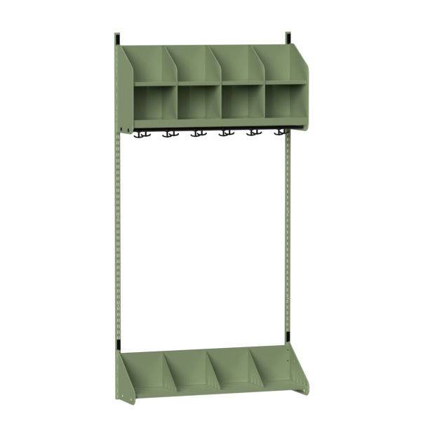 BST garderobe startsektion model A med 4 pladser 1000mm gr&oslash;n