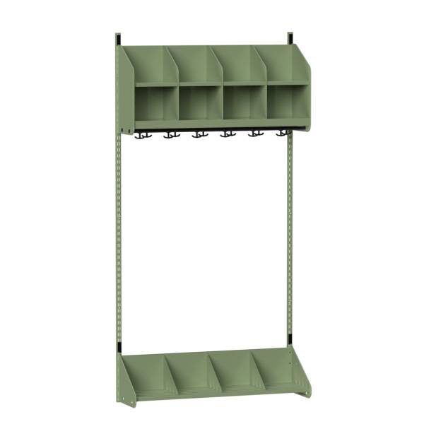 BST garderobe startsektion model A med 4 pladser 1000mm gr&oslash;n