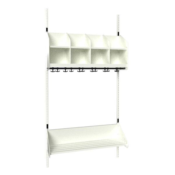 BST garderobe startsektion model B med 4 pladser 1000mm hvid