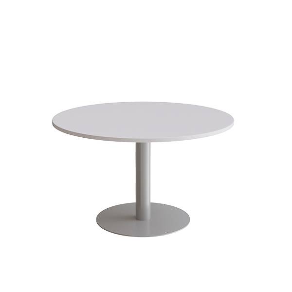 Cirkum bord &Oslash;120cm 72cm h&oslash;j i gr&aring; laminat med alugr&aring;t stel