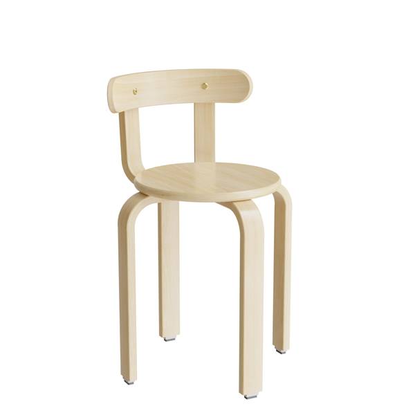 Oscar taburet, sæde i birk laminat, ben og ryg i birkefinér, højde 44cm 