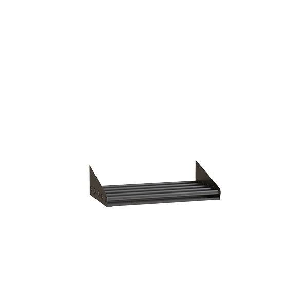 Adde b&oslash;rnegarderobe skohylde 500mm bred i m&oslash;rkgr&aring; metal