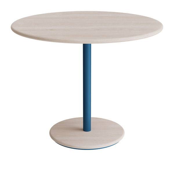 Donut cafebord &Oslash;90cm h&oslash;jde 72cm hvidpigmenteret ask, bl&aring;t stel