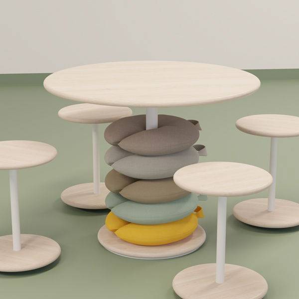 Caf&eacute;bord &Oslash;90cm 72cm h&oslash;j hvidpigmenteret ask hvidt glans stel