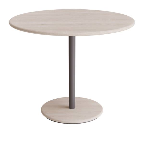 Donut cafebord &Oslash;90cm h&oslash;jde 72cm hvidpigmenteret ask, gr&aring;t stel