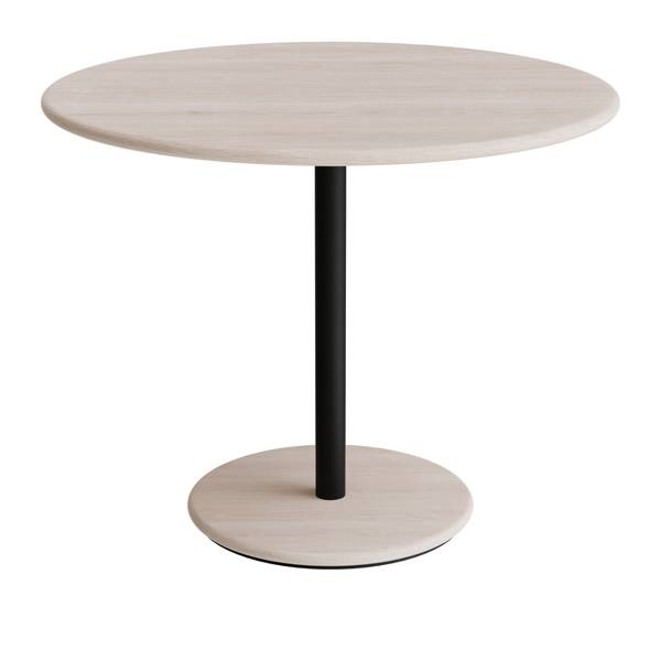 Donut cafebord &Oslash;90cm h&oslash;jde 72cm hvidpigmenteret ask, sort stel
