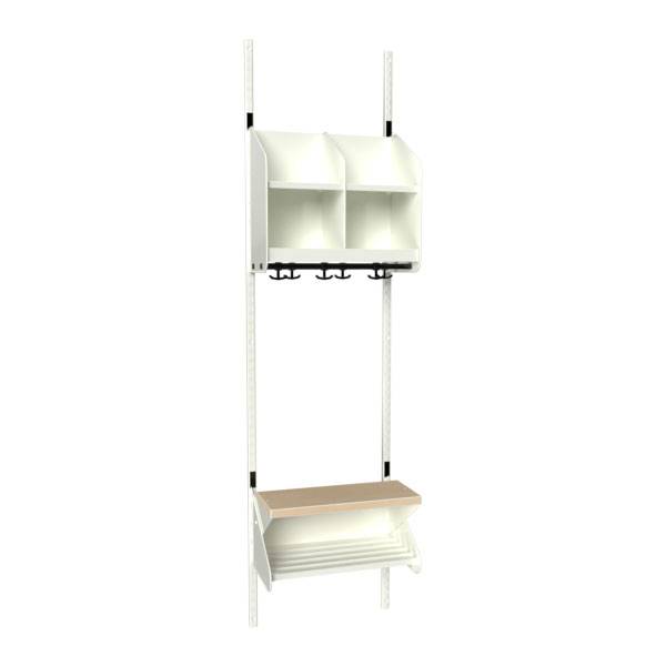BST garderobe startsektion model D med 2 pladser 500mm hvid