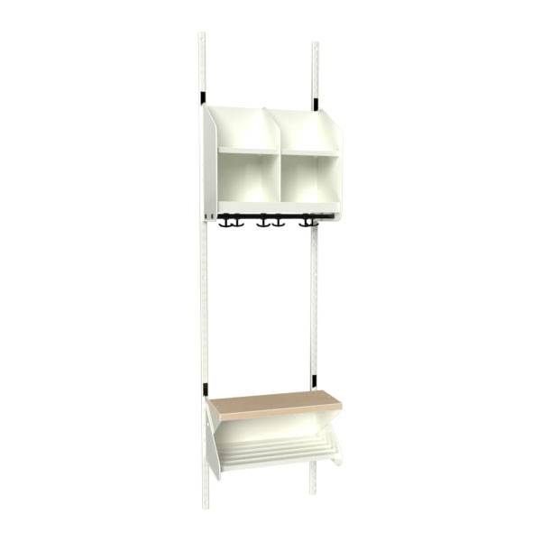 BST garderobe startsektion model D med 2 pladser 500mm hvid