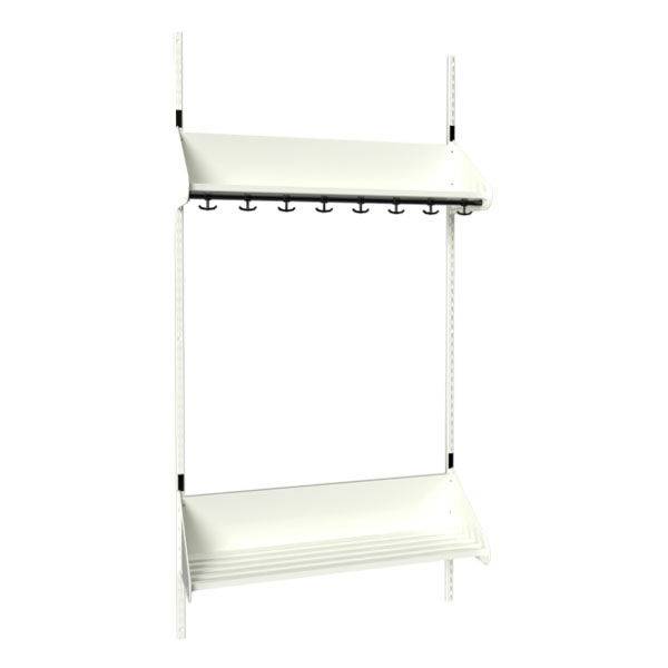 BST garderobe startsektion model F med 4 pladser 1000mm hvid