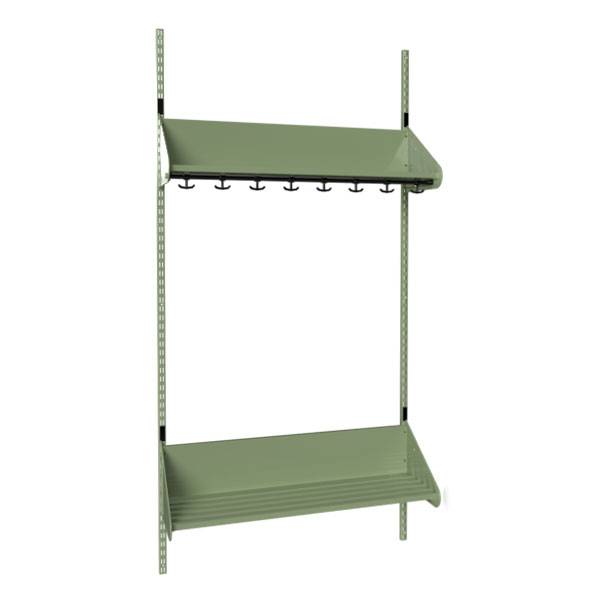 BST garderobe startsektion model F med 4 pladser 1000mm grøn