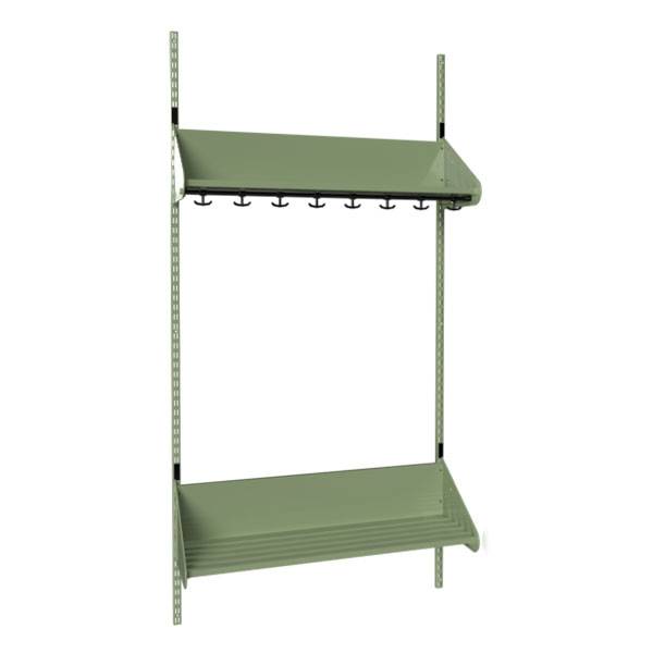 BST garderobe startsektion model F med 4 pladser 1000mm gr&oslash;n