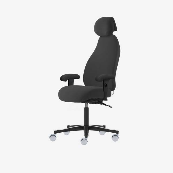 Malmstolen Adaptive 6006 med ESD, arml&aelig;n og nakkest&oslash;tte, antracit
