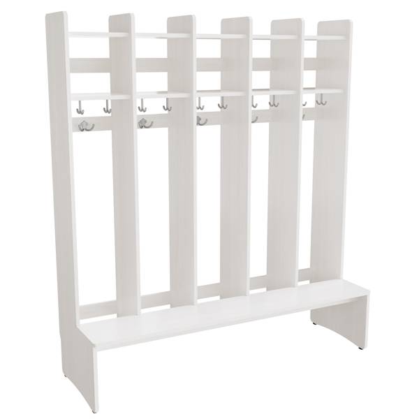 Eira Light garderobe gulvmodel med 5 rum bredde 220mm hvid