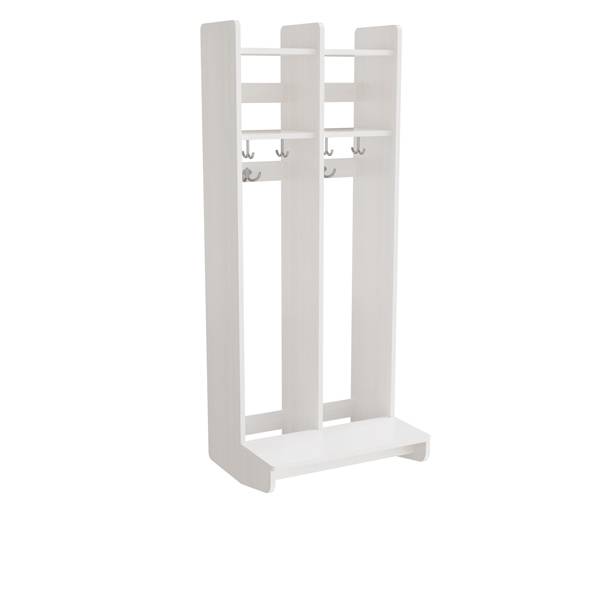Eira Light garderobe til v&aelig;g med 2 rum bredde 605mm hvid