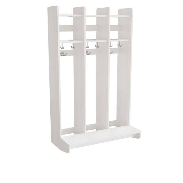 Eira Light garderobe til v&aelig;g med 3 rum bredde 810mm hvid