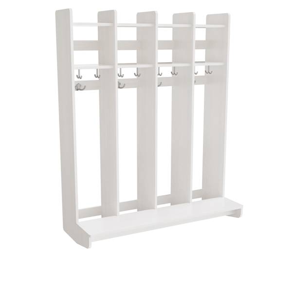 Eira Light garderobe til v&aelig;g med 4 rum bredde 1075mm hvid