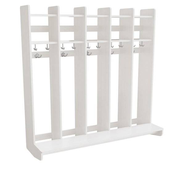 Eira Light garderobe til v&aelig;g med 5 rum bredde 1340mm hvid