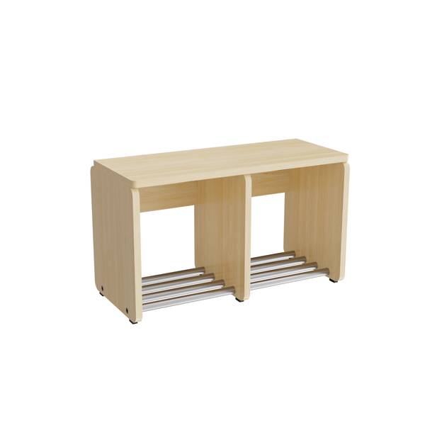 Eira Light skohylde i birk natur krydsfin&eacute;r med 2 rum, rumbredde 22cm