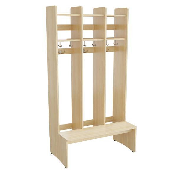 Eira Light garderobe gulvmodel med 3 rum bredde 220mm birk