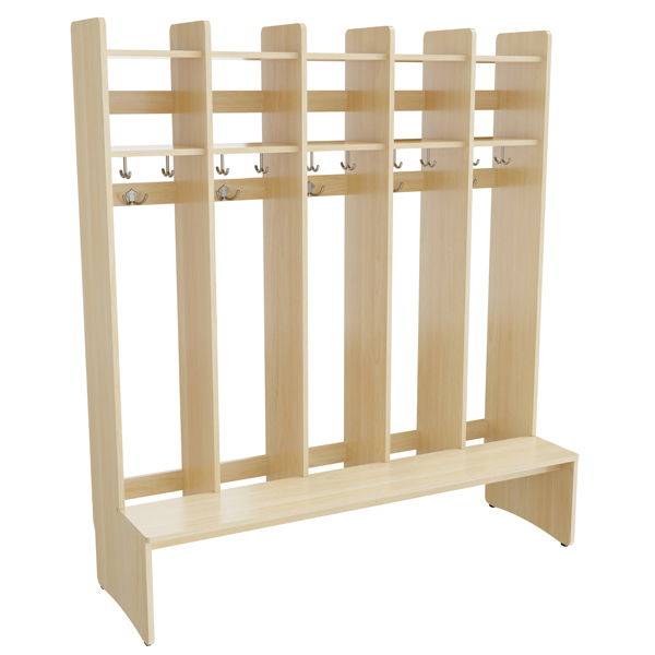 Eira Light garderobe gulvmodel med 5 rum bredde 250mm birk