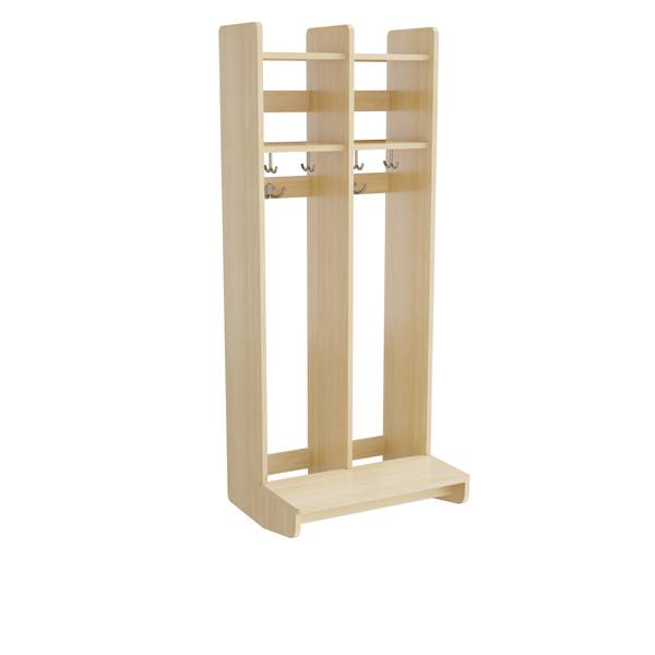 Eira Light garderobe til væg med 2 rum bredde 485mm birk