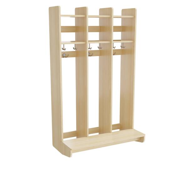 Eira Light garderobe til v&aelig;g med 3 rum bredde 810mm birk