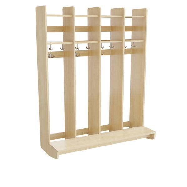Eira Light garderobe til v&aelig;g med 4 rum bredde 1195mm birk