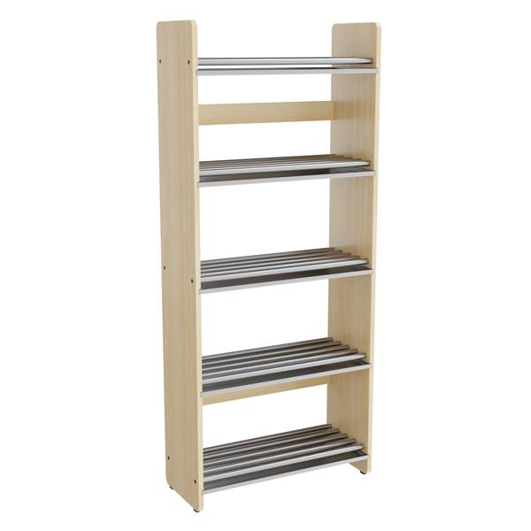 Eira Light skohylde i birk natur krydsfinér, 5 hylder, bredde 60cm