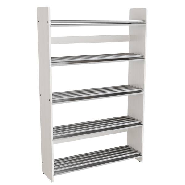 Eira Light skohylde i birk hvidpigmenteret finér, 5 hylder, bredde 90cm