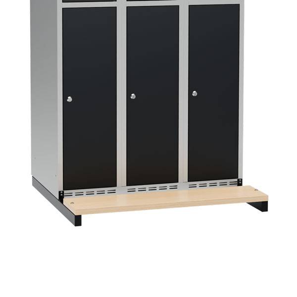 V&aelig;gh&aelig;ngt b&aelig;nkstel til garderobeskabe 90x55cm, sort med birk s&aelig;de