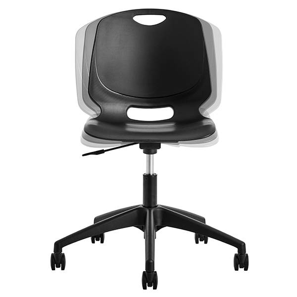 Amigo elevstol med sort sæde med hjul og 3-D vippefunktion