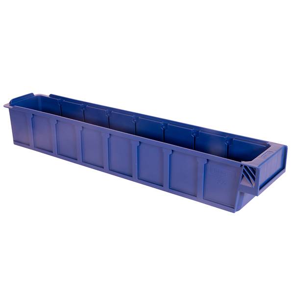 Lagerkasse 3021 med plads til 7 skillevægge 500x94x80mm blå