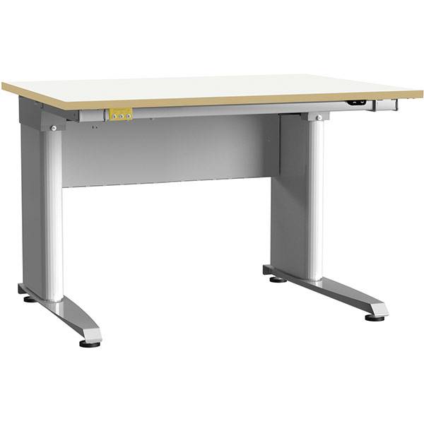 ESD-arbejdsbord ErgoMulti med grå vinyl måtte 1200x800mm