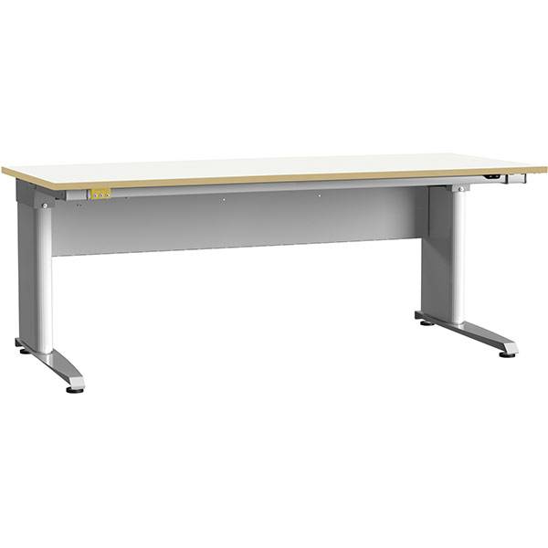 ESD-arbejdsbord ErgoMulti med grå vinyl måtte 2000x800mm