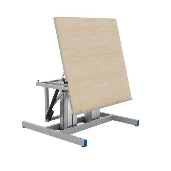 ErgoTilt montagebord 2-s&oslash;jlet med bordplade 1200x1205mm st&aring;l