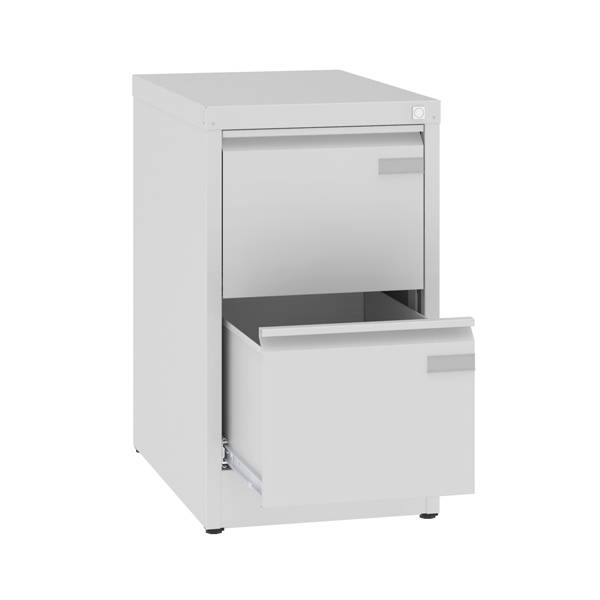 Arkivskab ASM med 2 skuffer og en dybde p&aring; 720mm lys gr&aring;