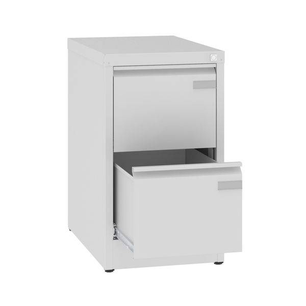 Arkivskab ASM med 2 skuffer og en dybde p&aring; 720mm lys gr&aring;