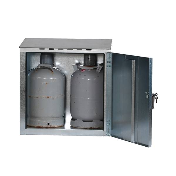 Gasskab til udend&oslash;rsbrug med cylinderl&aring;s 730x700x400mm