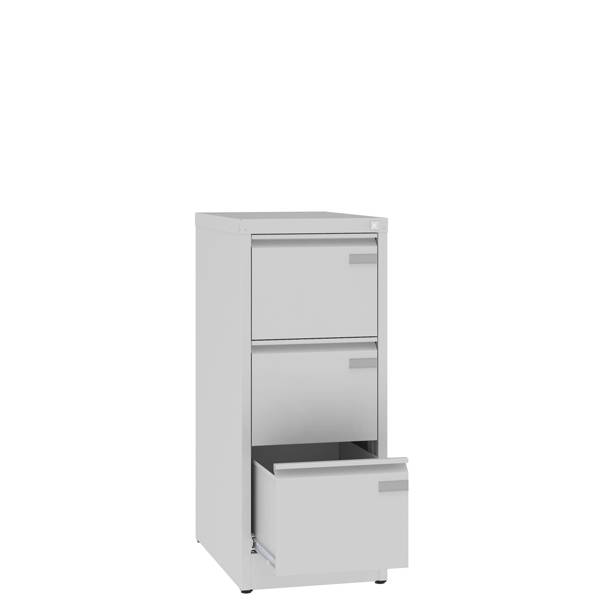 Arkivskab ASM med 3 skuffer og en dybde p&aring; 630mm lys gr&aring;