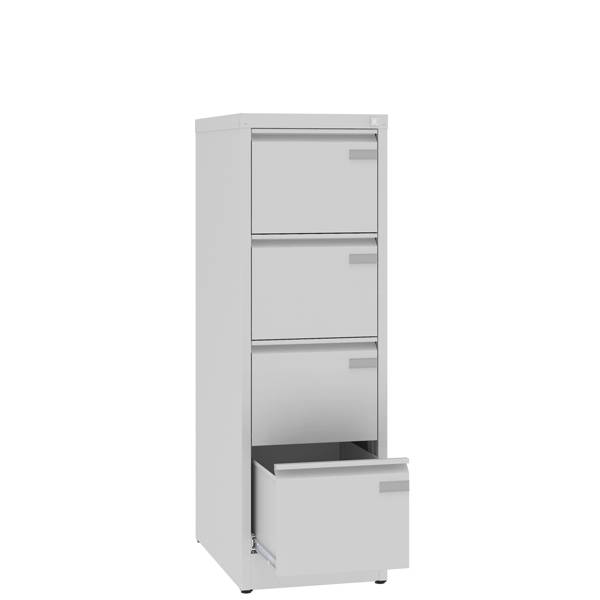 Arkivskab ASM med 4 skuffer og en dybde på 630mm lys grå