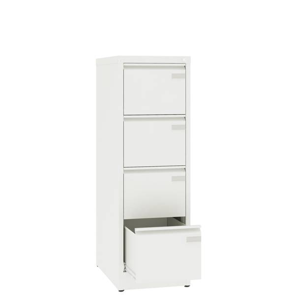 Arkivskab ASM med 4 skuffer og en dybde p&aring; 630mm hvid