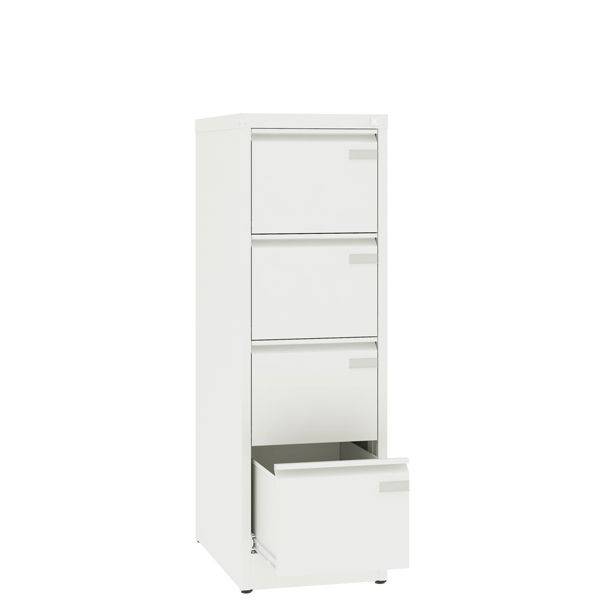 Arkivskab ASM med 4 skuffer og en dybde p&aring; 630mm hvid