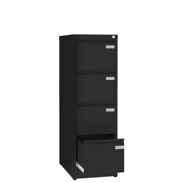 Arkivskab ASM med 4 skuffer og en dybde p&aring; 630mm sort