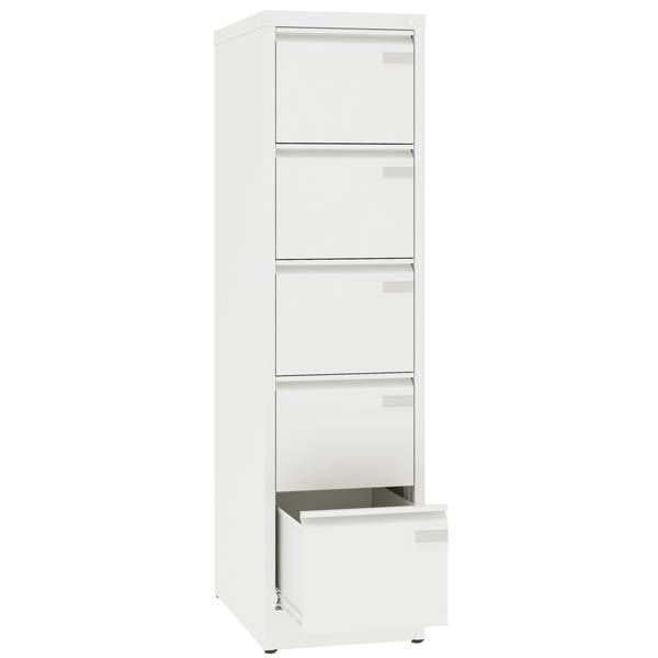 Arkivskab ASM med 5 skuffer og en dybde p&aring; 630mm hvid