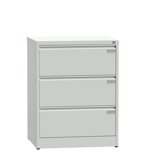 Arkivkabinet ASM A4 med 3 skuffer 940x950x435mm lys grå