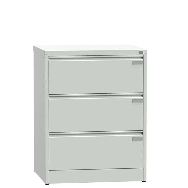 Arkivkabinet ASM A4 med 3 skuffer 940x950x435mm lys gr&aring;